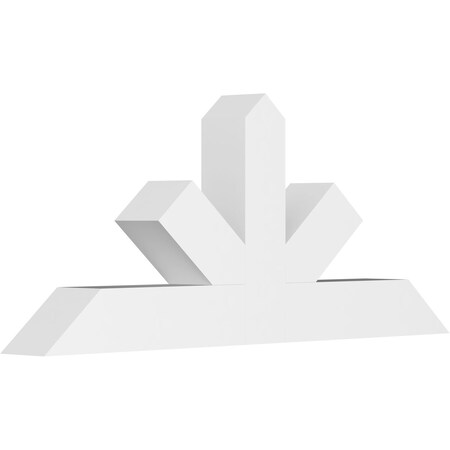 Ekena Millwork Saratoga Architectural Grade PVC Gable Bracket, 60"W x 25"H x 6"D x 6"F, 10/12 Pitch GBP060X25X0606SAR00